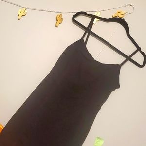 denim h&m black dress with zipper back